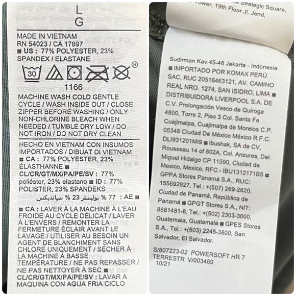 Old Navy New PowerSoft High Rise Go Dry Leggings Size Large Gym Workout - Picture 9 of 10